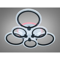 Люстра стельова LED Diasha біла 6 кілець 74W димер Diasha AD8180/3+3BKLED3colordimmer