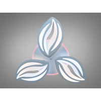 Стельова діодна люстра з пультом, диммером і підсвічуванням, 70W, сіра Diasha 8092/3GRLED3colordimmer