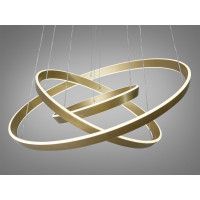 Високоефективна світлодіодна люстра з пультом у вітальню, 260W, золото Diasha 5153/800+600+400GD