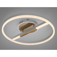 Світлодіодна стельова люстра чорна 120W чотири квадратні плафони Diasha 2533WH+Gdimmer