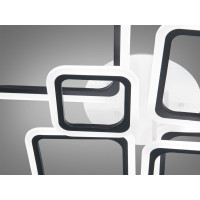 LED люстра в зал, 110W, чорний Diasha A8160/6BK