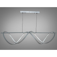 Сучасна лінійна світлодіодна підвісна люстра над столом, 84W, сіра Diasha 2263-120GR