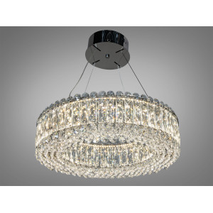 Фантастична кришталева led люстра підвіс на кухню, 110 Вт, хром Diasha 8693-500CH
