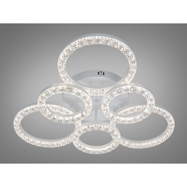 Стельова LED люстра кільця Diasha біла 113Вт Diasha MX4770/3+3WH
