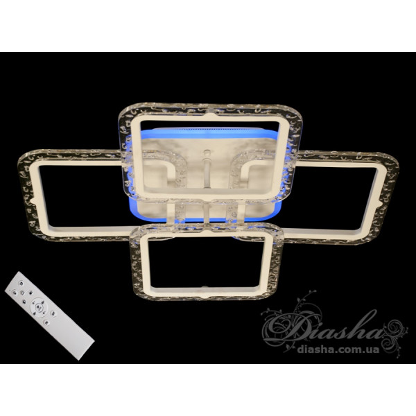 Стельова світлодіодна люстра з диммером 80W Diasha QX2519/4WHLED3colordimmer Стельова світлодіодна люстра з диммером 80W Diasha QX2519/4WHLED3colordimmer