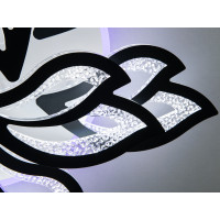 Стельова люстра з пультом, диммером і LED підсвічуванням, 140W, чорна Diasha 2455/6+3BKLED3colordimmer