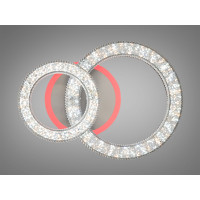 Стельовий світлодіодний смарт світильник з пультом, димером, 42W Diasha 2203/2BKLED3colordimmer