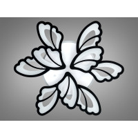 Стельова люстра LED біла 50Вт пульт 3 модулі Diasha 8166/6+3BKLED3colordimmer