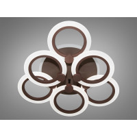 ЛЕД люстра Серія 8022 коричневий з кільцями дімер і червоне підсвічування 72W Diasha A8022/3+3CFLED3colordimmer