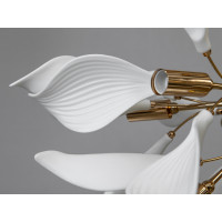 Декоративна підвісна люстра з фарфоровими елементами, 12 ламп, золото Diasha 7172-12PGD