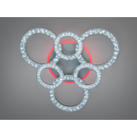 Світлодіодна люстра Diasha кільця чорна 110W пульт димер Diasha 2203/3+3BKLED3colordimmer