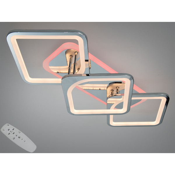 Світлодіодна люстра 8060 хром 81Вт 3 модулі Diasha 8060/2+1HRLED3colordimmer