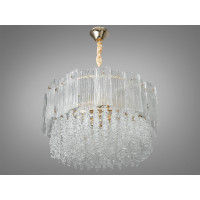 Дивовижна люстра підвісна зі скляними елементами, 11 ламп, золото Diasha 328-550GD