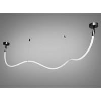 Сучасна світлодіодна люстра підвіс в комнату Шланг, 22 Вт, чорний хром Diasha SY9610-2000BHR