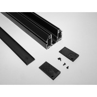 Рейлінг-шинопровід для магнітної трекової системи, для натяжної стелі, 2м Diasha QY-CX104B-20-2M-BK