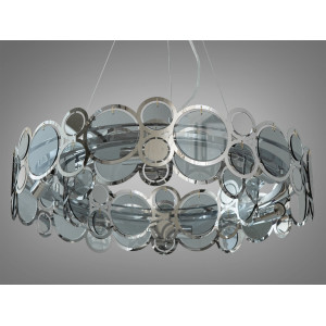 Підвісна люстра з круглими скляними елементами, 6 ламп Diasha 6190-HR-S-GY