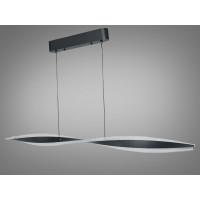 Лінійна світлодіодна люстра підвіс для ресторанів, 50W, сіра Diasha XH1004/1200BK