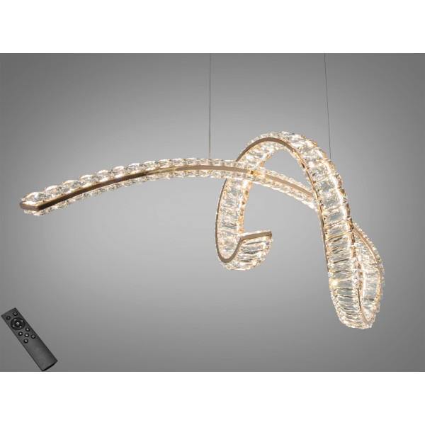 Підвісна LED люстра золото кришталь пульт 67Вт Diasha D8966/800G Підвісна LED люстра золото кришталь пульт 67Вт Diasha D8966/800G