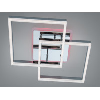 Світлодіодна стельова люстра чорна 120W чотири квадратні плафони Diasha 2546HRLED3colordimmer