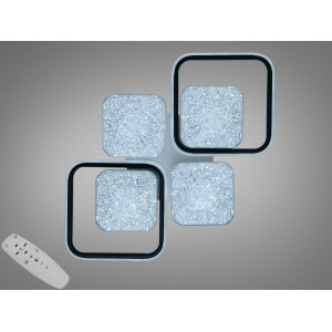 Стельова світлодіодна люстра Diasha чорна 135W Diasha 2567WH+BKdimmer