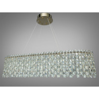 Кришталева світлодіодна люстра овал 97 Вт золото Diasha 582/1000x350G
