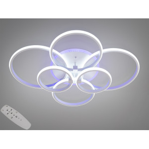 Стельова LED люстра Diasha чорна 80W 4 кільця Diasha 2526/6WHLED3colordimmer