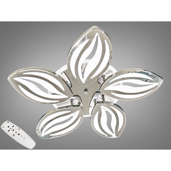 Стельова LED люстра світлодіодний світильник з пультом, 75W, хром Diasha 8092/5HRLED3colordimmer