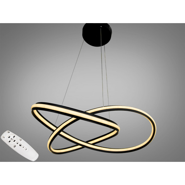 Підвісна світлодіодна люстра з пультом, диммером, 155 Вт, чорна Diasha 1061BK Підвісна світлодіодна люстра з пультом, диммером, 155 Вт, чорна Diasha 1061BK