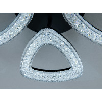 Стельова LED люстра Diasha чорна 53W пульт Diasha 6633/2+2BK