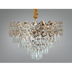 Кришталева люстра підвіс золото E14 9 ламп Diasha 2031/500SGD