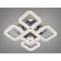 Світлодіодна люстра Diasha Серія Квадрати Хром 60W з пультом Diasha S2205/4+1HRLED3colordimmer