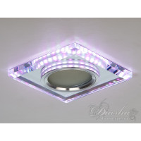 Точковий світильник з вбудованою світлодіодним підсвічуванням Diasha 6017WH+PK