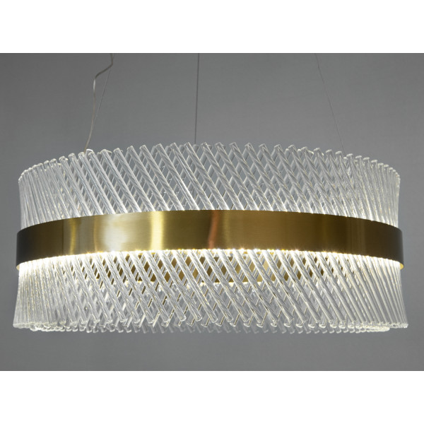 Підвісна кришталева світлодіодна люстра в зал, 70 Вт Diasha 7002/600BR Підвісна кришталева світлодіодна люстра в зал, 70 Вт Diasha 7002/600BR