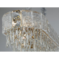 Люстра хрустальная в зал 10 ламп, золото Diasha D893-900x300G