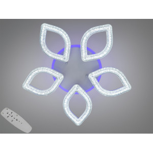 Стельова LED люстра біла 52W пульт димер 5 пелюсток Diasha S2599/5WHLED3colordimmer
