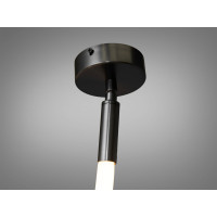 Доступна новинка, світлодіодна підвісна люстра Шланг, 17W, чорний хром Diasha SY9610-1500BHR