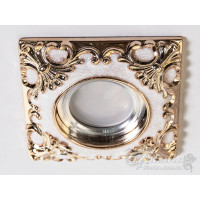 Чудовий, ефектний гіпсовий точковий світильник квадратної форми, золоті візерунки Diasha 3113FG