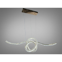 Підвісна люстра LED Diasha золото 85Вт пульт 15м² Diasha D8821/1100x300G
