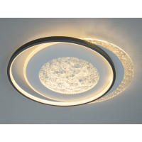 Світлодіодна стельова люстра чорна вставка 90 Вт Diasha 2570-A