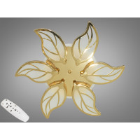 Світлодіодна люстра смарт світильник з пультом dimmer, 105W, золото Diasha 8028/6GLED3colordimmer