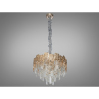 Вражаюча підвісна кришталева люстра, 11 ламп, золото Diasha D888-500G