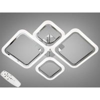 Сучасна дизайнерська світлодіодна люстра з пультом, 52W, срібло Diasha A8060/2+2HR