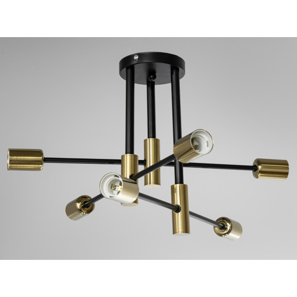 Люстра у стилі Loft на 6 ламп Diasha XL2038-6BK+GD