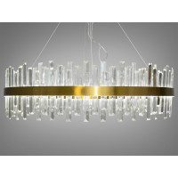 Вражаюча підвісна кришталева люстра LED в зал, 195 Вт, люстри бронза Diasha 836/800BR