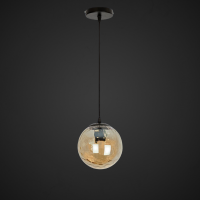 Люстра подвесная шар коричневый стеклянный Levistella 91631F-1 BR