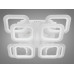 Стельова LED люстра на пульту з димером, 120W, біла Diasha HAS8060/4+4WH