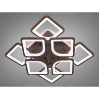 LED люстра в вітальню з пультом, підсвіткою, 130W, коричнева  Diasha S8060/4+4CFLED3colordimmer