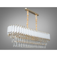 Современная люстра 10 ламп Diasha 9001-1000x300WH+SGD