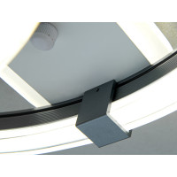 Світлодіодна люстра 2 кільця сіра 88Вт пульт 15м² Diasha 5141/500+300GR