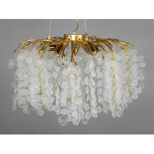 Сучасна кришталева люстра "Гліцинія" Diasha 602-600GD